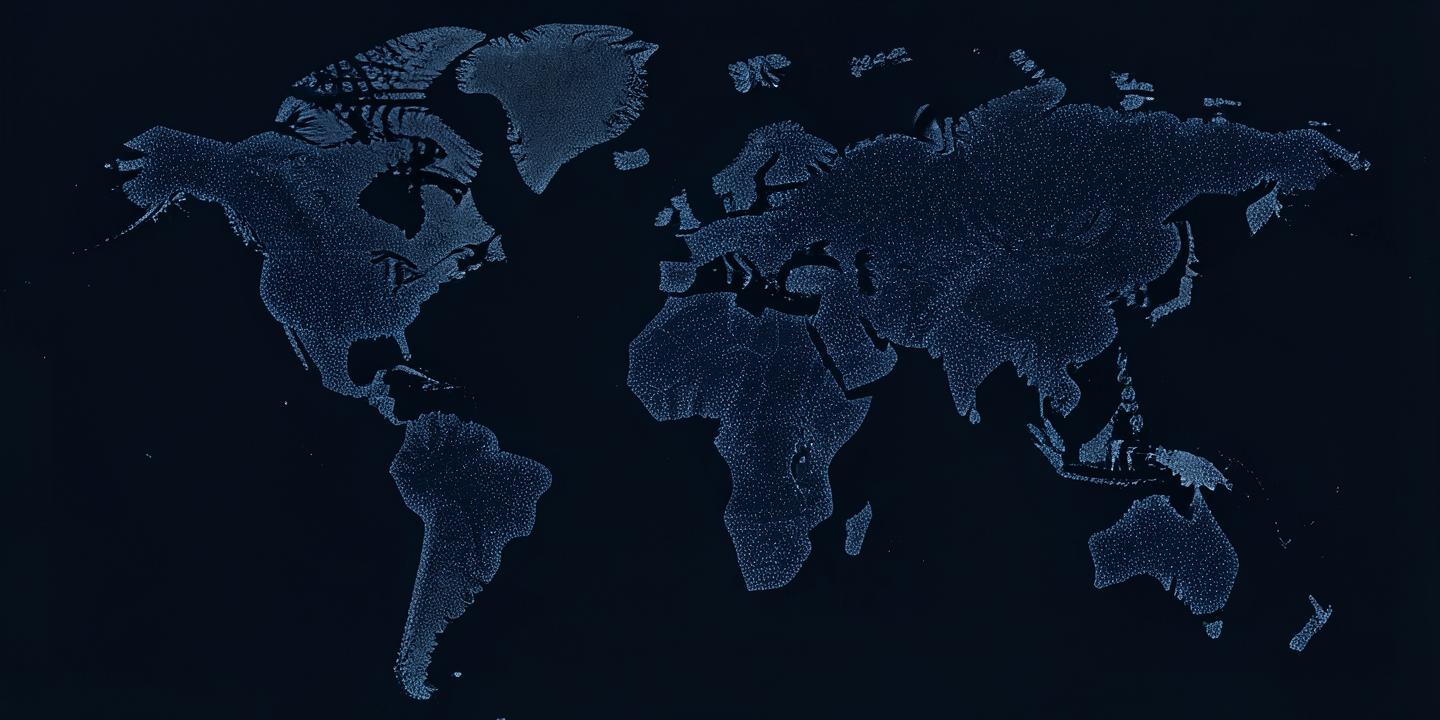 World map showing Nosvectis locations in the United States and Cyprus